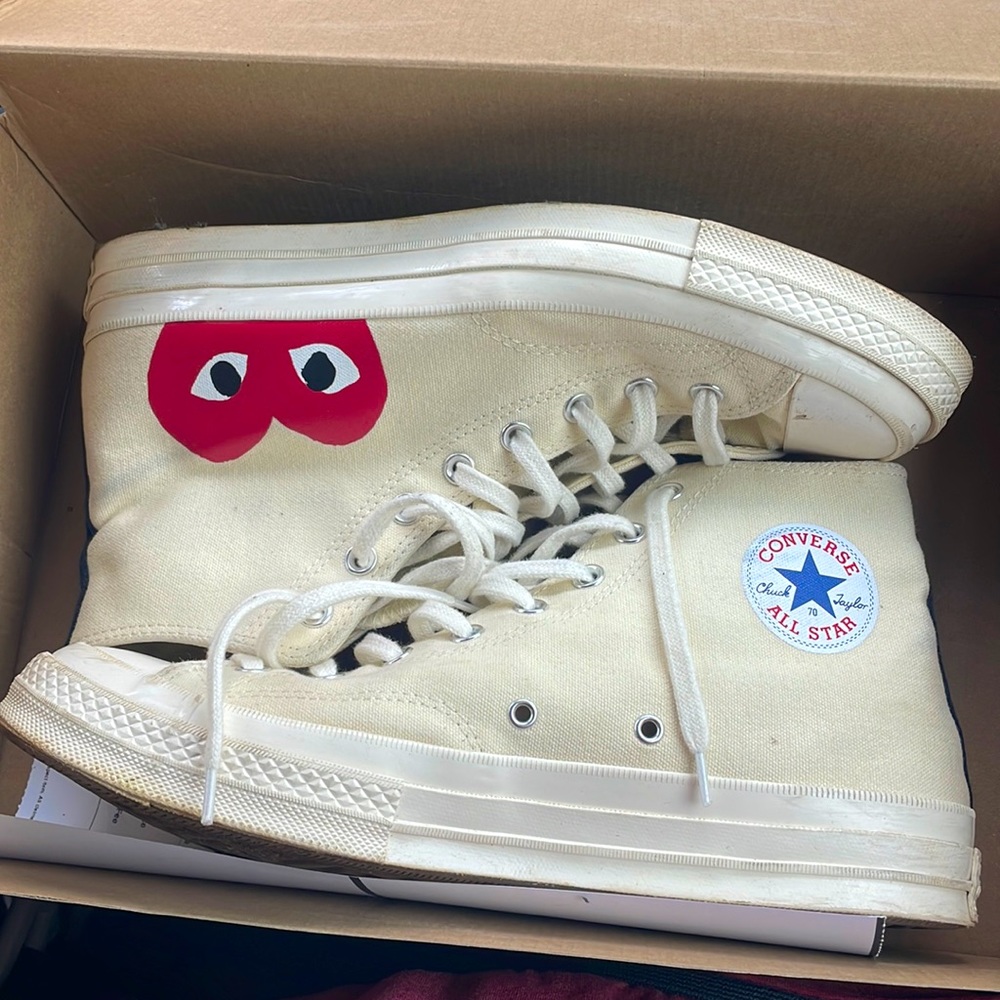 Converse CDG “PLAY” White Size 11